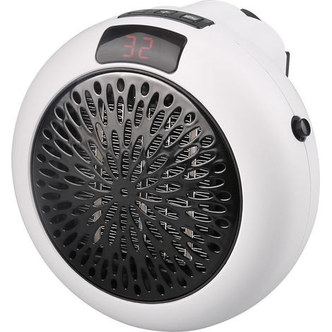 Mini radiateur soufflant 900 W à brancher, radiateur électrique portable,Blanc (1/5)