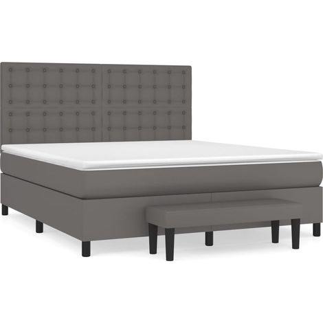 Maison Exclusive - Boxspringbett mit Matratze Grau 160x200 cm Kun