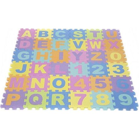 Soft Foam Puzzle Mat, Educational Toy for Babies and Toddlers with 26 Letters and 10 Numbers