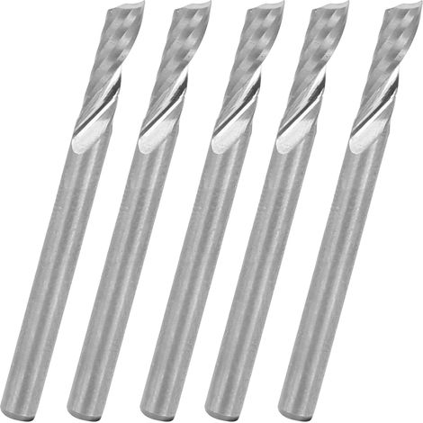 5-teiliges Set Holzfräser-Spiralfräser aus Wolframstahl, 3,175 x 10 mm (1/5)