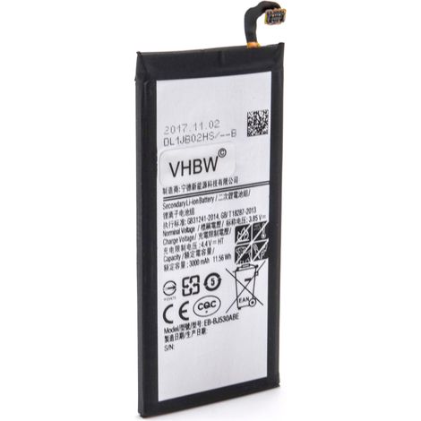 vhbw Akku kompatibel mit Samsung Galaxy SM-J530F/DS, SM-J530FM/DS, J5 Pro 2017 Duos TD-LTE Handy Smartphone Telefon (3000 mAh, 3,85 V, Li-Polymer) (1/2)