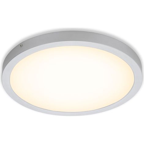 LED Aufbauleuchte Deckenlampe 24,5 W Chrom 3000K IP20 Ø40,5cm Metall Briloner