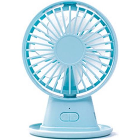 Ventilateur de bureau double lame pliable USB mini 2 têtes pour étudiant bureau 116 cm bleu (1/5)