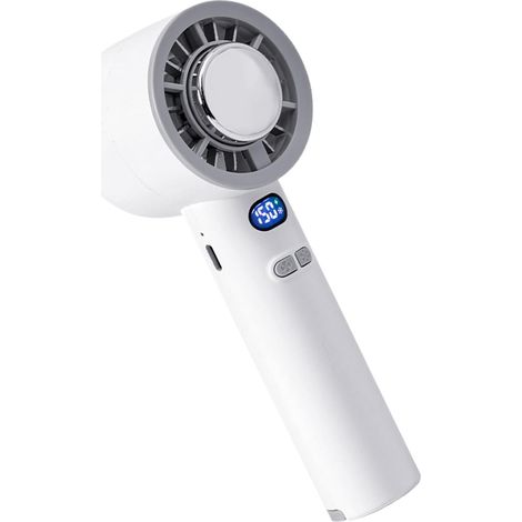 Rafraîchisseur d'air portable, autonomie de 8 heures, blanc, pour usage domestique, ventilateur à brume évaporative avec minuterie de 2 à 8 heures, réservoir d'eau de 700 ml, climatiseur portable (1/5)