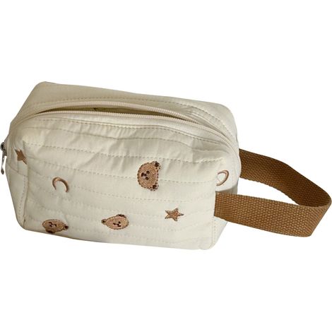 Trousse de maquillage en coton portable ours mignon voyage organiseur cosmétique pour femme sac étoile (1/5)