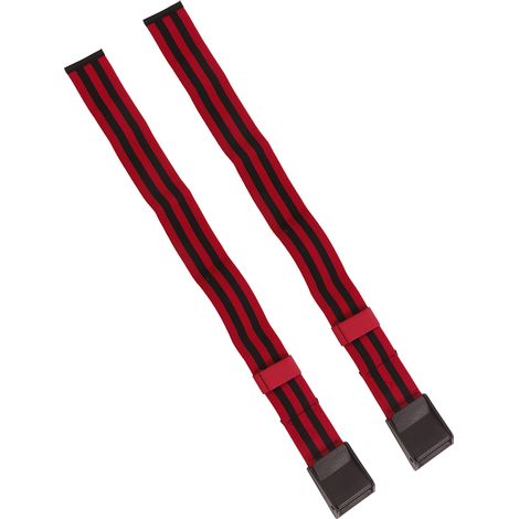 Set aus 2 roten Kompressionsbändern für den Arm (64 cm), ideal für Training und Bodybuilding. (1/5)