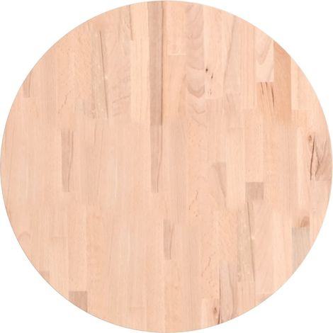 Tablero redondo de madera maciza de haya Ø60x1,5 cm vidaXL