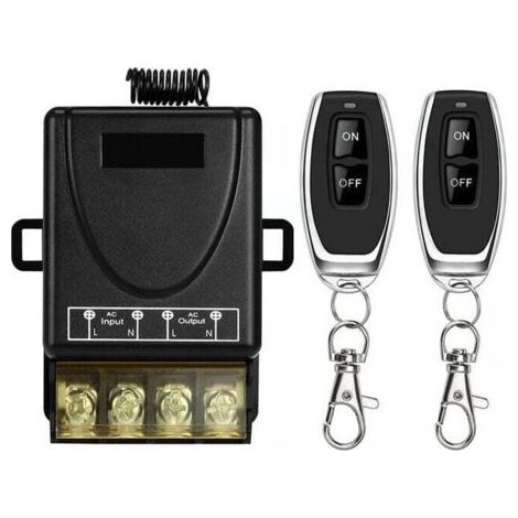 Green Mobility-Télécommande sans fil 433 MHz, interrupteur radio, alimentation CC 12 V, 24 V, 36 V, 48 V, 12 V-75 V, 40 A, récepteur relais et 2 émetteurs, télécommande pour éclairage, pompe à eau, a (1/4)