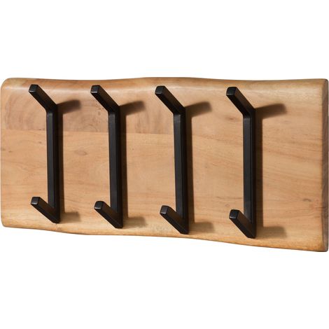 Wandgarderobe Akazie 60x3x25 natur lackiert MELBOURNE 106