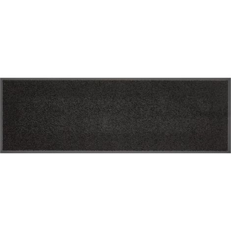 Paillasson Anti-salissures pour l'entrée de la Maison, idéal comme paillasson intérieur ou extérieur Couvert, 60 x 180 cm, Noir 2 (1/5)
