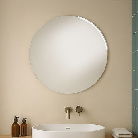 Specchio bagno rotondo con luce a led integrata da 60cm (1/4)