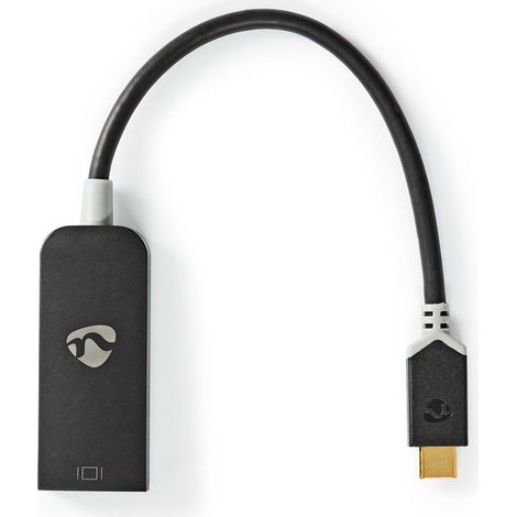 Adaptateur USB-C™  USB 3.2 Gen 1  USB-C™ mâle  DisplayPort femelle  8K@30Hz  0.20m  Rond  Plaqué or  PVC  Anthracite  Boîte avec fenêtre