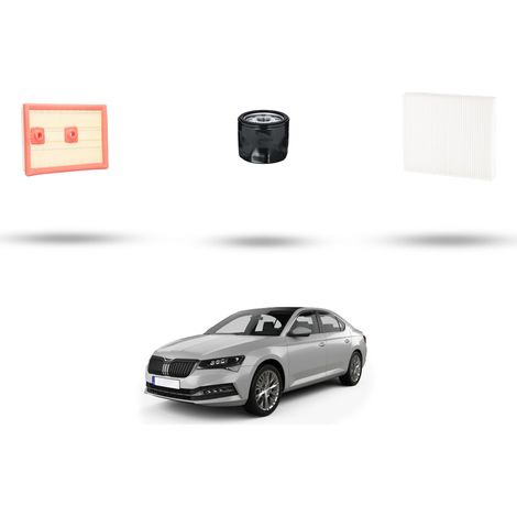 Kit tagliando 3 filtri compatibile con Skoda Superb III (3V) 1.4 TSI 92kw Dal 2015 (1/5)