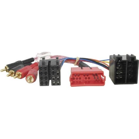 Cable adaptateur autoradio 20 pin Mini ISO RCA compatible avec Audi - RAH3221