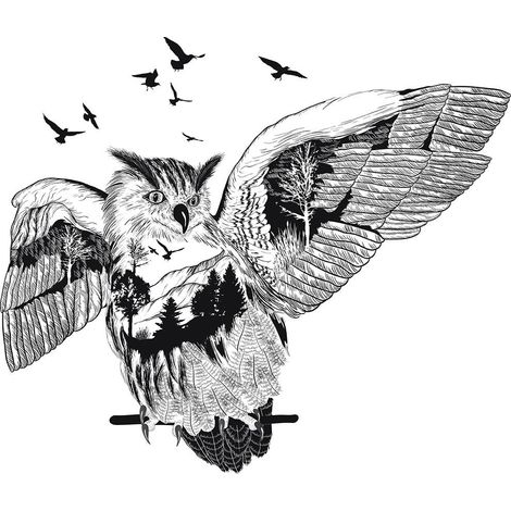 Stickers muraux silhouettes d'animaux en noir et blanc pour la décoration du salon et de la chambre (Style 5) (1/5)