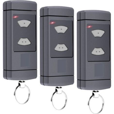 Set mit 3 tragbaren Sendern, kompatibel mit Hörmann – 40,685 MHz – für Hörmann Garagentore HSM2-40, HSM4-40, HSE2-40, HSE4-40, HS2-40, HS4-40, 2 Kanäle (1/5)