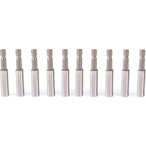 Porte Embout - 60 mm - Pour Foreuse Et Tournevis - Tige Hexagonale 6 35 Mm - Acier Au Carbone - 10 Pièces (1/5)