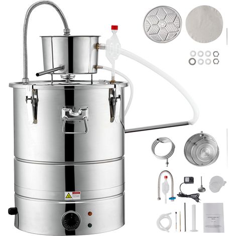 Mophron Distillatore di alcol da 13 galloni con fusto Thumper e pompa d'acqua - Qualità premium, distillazione efficiente per casa e artigianato (1/5)