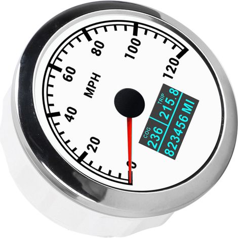 Compteur de vitesse GPS 3 en 1, jauge de vitesse 120 mph, COG, kilométrage total, étanche IP67, pour bateau, voiture et camion (1/5)