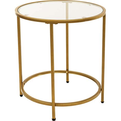Home Deluxe - Table d'appoint verre MASEI - 50 x 50 cm or (1/5)