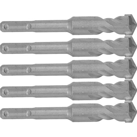 Lot de 5 forets à percussion à pointe carbure cémentée, 2 goujures, pour brique et pierre, diamètre d'ouverture 110 mm (18 mm / 0,71 po). (1/5)