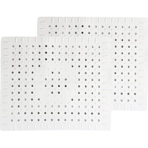 Lot de 2 tapis de protection pour évier en caoutchouc antidérapant – Dimensions 31 x 26 cm – Facile à nettoyer et à couper (1/4)