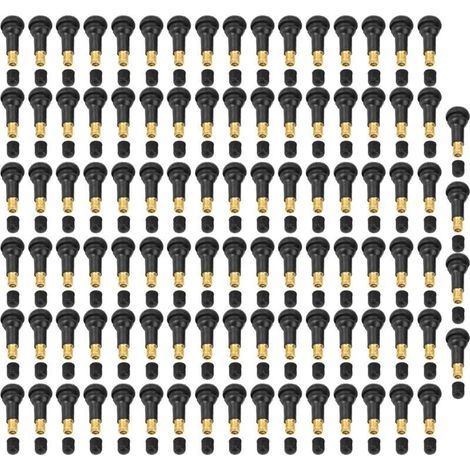 100 pièces de rechange universel pour moto de voiture Snap dans la tige de valve de pneu de pneu (TR413) (1/4)