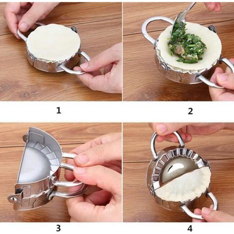 Stainless Dumpling Maker Ravioli Diy Machine 2-en-1 Pâte Presse Pâtisserie Outil-Ywey (1/5)
