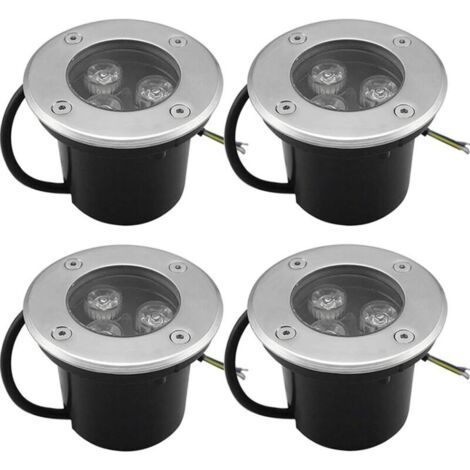 4 PACK 3W IP65 Spot LED Encastré Extérieur 270 Lumen Rond Led Terrasse Downlight Lampe D'éclairage De Jardin Extérieur, pour Jardin Chemin Cour Garage, Blanc Chaud (1/5)