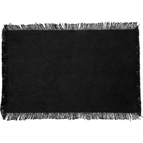 Set de Table Déco "Maha" 30x45cm Noir (1/4)
