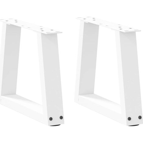 Couchtischbeine V-Form 2 Stück Weiß 40x(30-31,3) cm Stahl