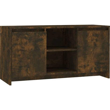 Meuble TV, Étagère TV, Meuble de Salon, Chêne fumé 102x37,5x52,5 cm Aggloméré OIB6103E (1/5)