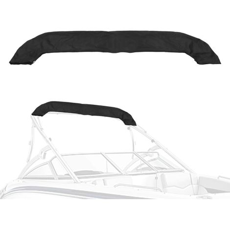 Housse de Rechange pour Toit Bimini, Tissu Oxford Pliable et Imperméable Coffre de Rangement pour Toit Bimini Auvent de Bateau Pare-Soleil Imperméable équipement de Navigation (Noir