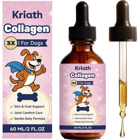 Gouttes de collagène pour chiens – douces et confortables pour l’alimentation et les soins quotidiens – 60 ml (1/5)