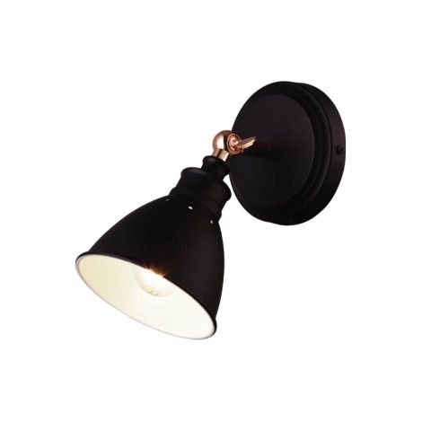 Applique spot murale noire métal Kaja Watso 1L E14