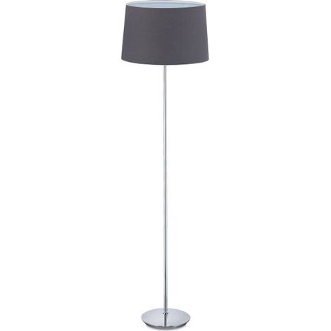 Lampada da terra con paralume in tessuto (1/5)