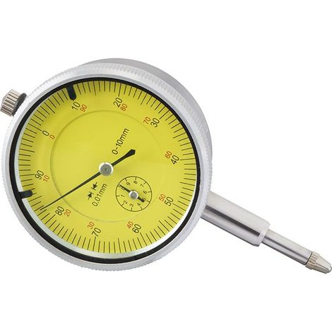 Comparateur centesimal avec horloge 60 mm 0-10 mm resolution 001 mm
