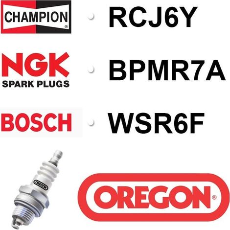 Bougie d'allumage OREGON – Compatible avec NGK BPMR7A, BOSCH WSR6F – Allumage rapide, combustion complète, technologie avancée