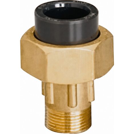 3-teilige Union männlich weiblich Messing/PVC HTA 2634/32