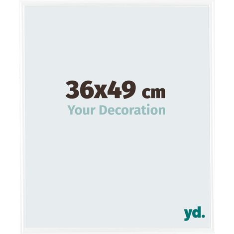 yd. - Cadre photo 36x49 - Blanc Brillant - Plastique - Bordeaux