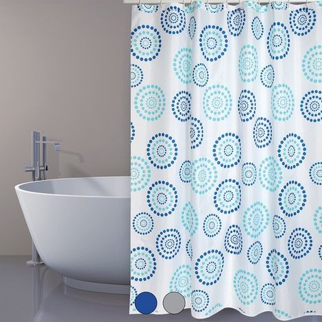 TENDA PER DOCCIA IN TESSUTO POLIESTERE DOTS cm 180x200 Grigio