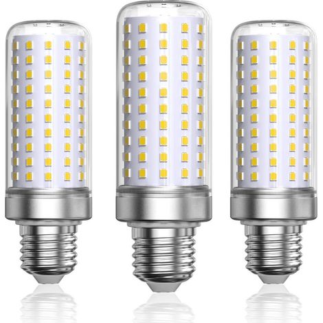Bombilla LED tipo maíz E27, luz blanca fría 6000K, 1800LM, equivalente a una bombilla halógena de 200W, bombillas LED tipo maíz E27 para sala de estar, lámpara de araña, porche (no regulable, paquete (1/5)