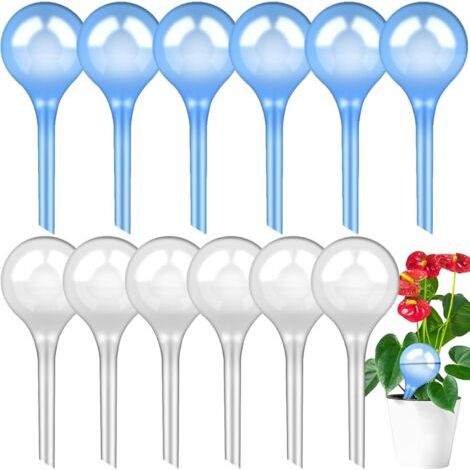 12Pcs Boules d'Irrigation pour Plantes, Globes d'arrosage, Arrosage Goutte à Goutte Auto pour Plantes, Boules d'arrosage en PVC, Distributeur Eau Plante pour Plantes D'Intérieur, D'Extérieur