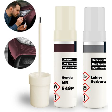 Kit de retoque Honda NR549P 2 en 1: Capa base + Capa transparente con pincel (1/5)
