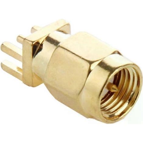 Connecteur RF SMA mâle (10 pièces) plaqué or, adaptateur pour montage en bord de circuit imprimé (1/4)