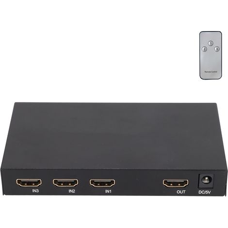 Commutateur HDMI 3 en 1 Sortie 4K 60Hz pour Xbox, PC et Téléviseurs, Alimentation 100‑240V (1/5)