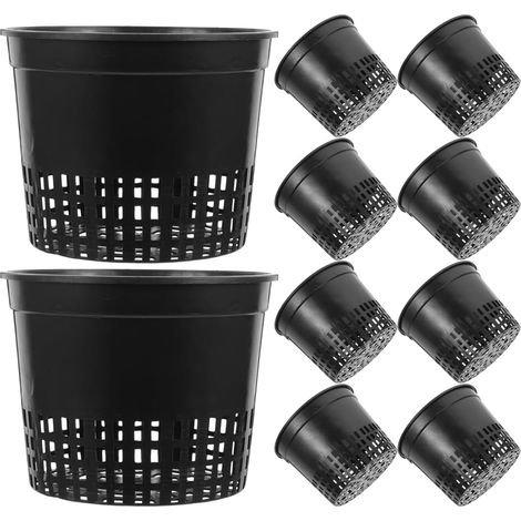 Dix paniers de culture hydroponique 5,12 pouces en plastique drainant, pots semis adaptés balcon et jardinage domestique (1/5)