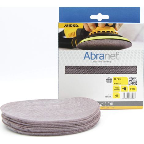 Disco abrasivo Mirka Abranet 150 mm 10 pezzi estrazione polvere (1/5)