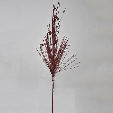Stelo rosso fiore bacche decorazioni per albero di natale addobbi natalizi set6 casa ornamento allestimento vetrine negozi (1/5)