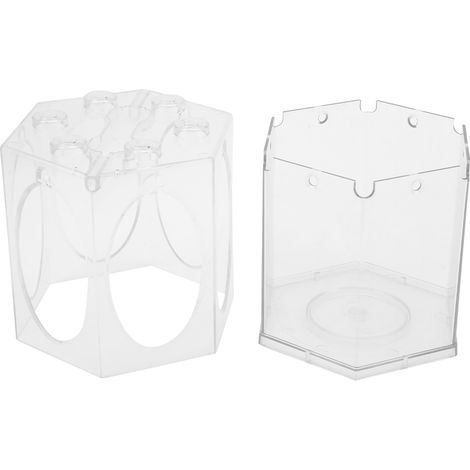 Aquarium hexagonal portable en forme de cage à oiseaux, lanterne miniature, aquarium transparent (1/5)